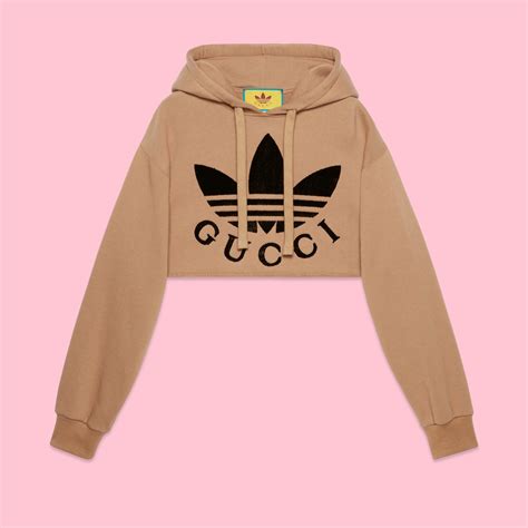 gucci adidas cropped sweatshirt